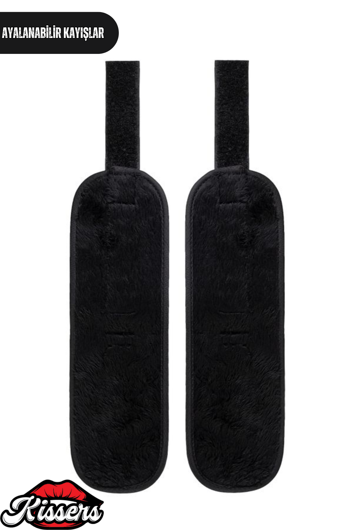 BDSM Esaret Kelepçesi Ayarlanabilir Siyah Askılı Gümüş Polyester Kapı Aparatlı Bilek Bağı