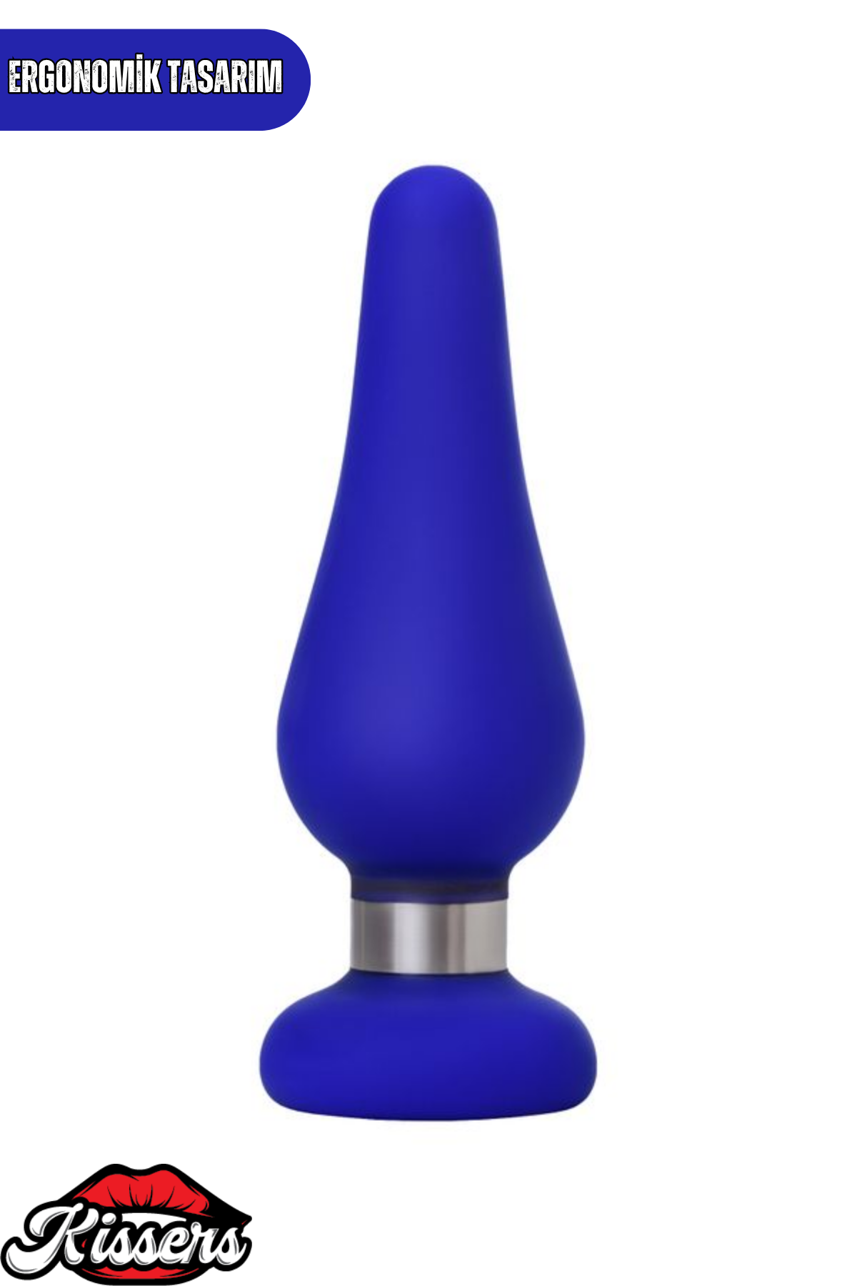 Classic Genişleyen Silikon Anal Plug 11,5 cm Mavi Burç Şeklinde Orta Boy