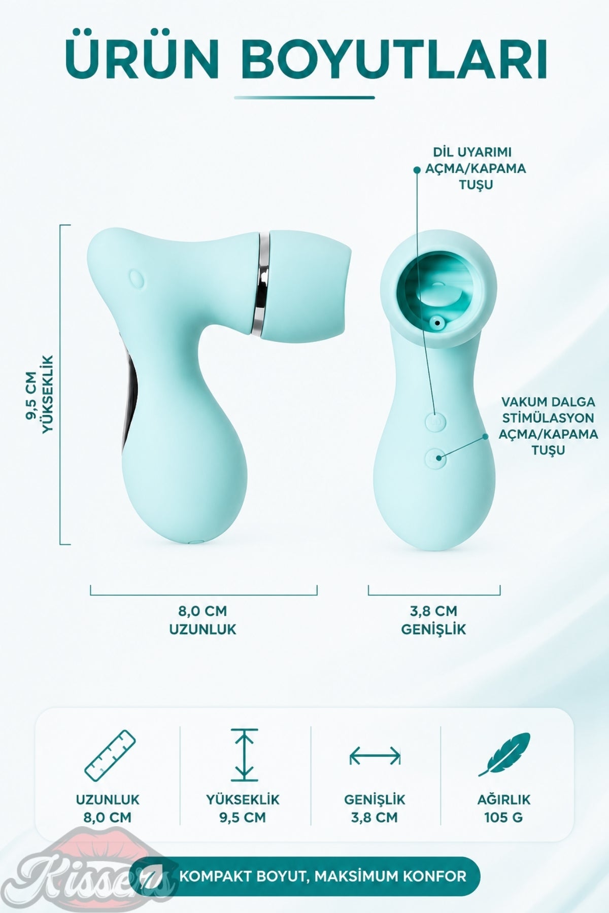 Jos Çiftler İçin Klitoris Uyarıcılı El Tipi Vibratör