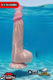 Kablolu Kumandalı Vantuzlu Güçlü Titreşimli Gerçekçi Yapay Penis Realistik Dokuda Dildo 20.5 cm