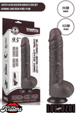 Lovetoy Ultra Realistik Hareketli Deri Çift Katmanlı Zenci Dildo Penis 24 cm