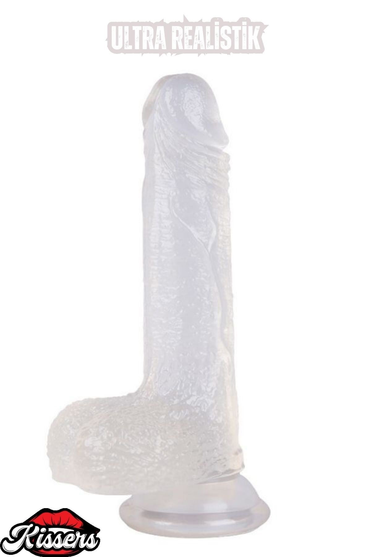 Ultra Realistik Damarlı Bükülebilir Vantuzlanabilir Jel Dokusunda Beyaz Dildo Penis 18 Cm