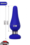 Classic Genişleyen Silikon Anal Plug 11,5 cm Mavi Burç Şeklinde Orta Boy