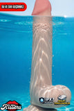 Kablolu Kumandalı Vantuzlu Güçlü Titreşimli Gerçekçi Yapay Penis Realistik Dokuda Dildo 23 cm