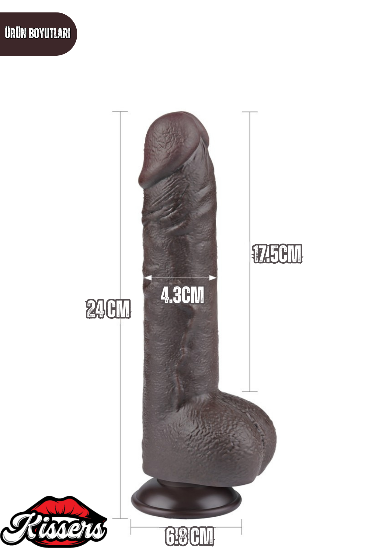 Lovetoy Ultra Realistik Hareketli Deri Çift Katmanlı Zenci Dildo Penis 24 cm