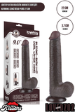 Lovetoy Ultra Realistik Hareketli Deri Çift Katmanlı Zenci Dildo Penis 22 cm