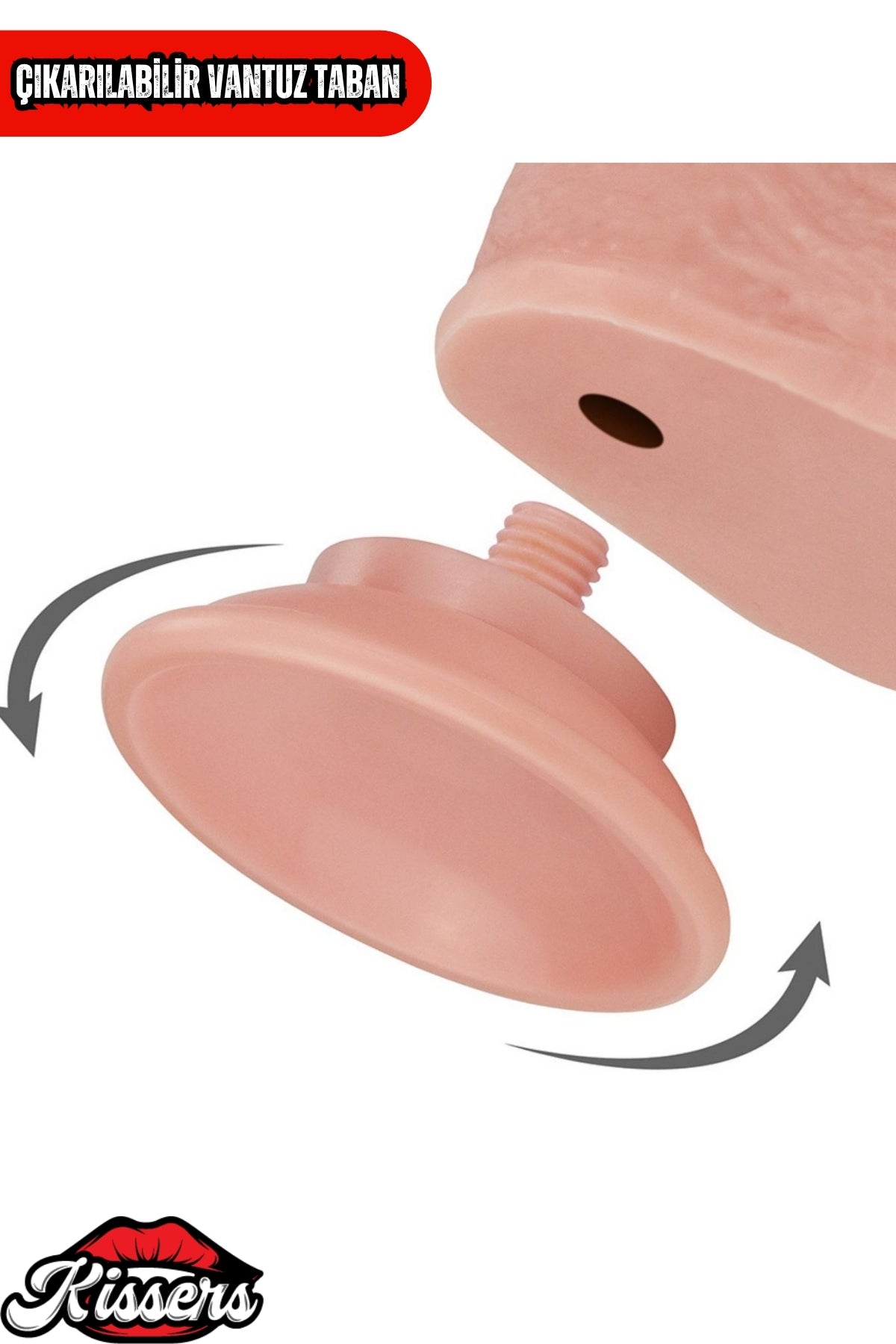 Kablolu Kumandalı Vantuzlu Güçlü Titreşimli Gerçekçi Yapay Penis Realistik Dokuda Dildo 24.5 cm
