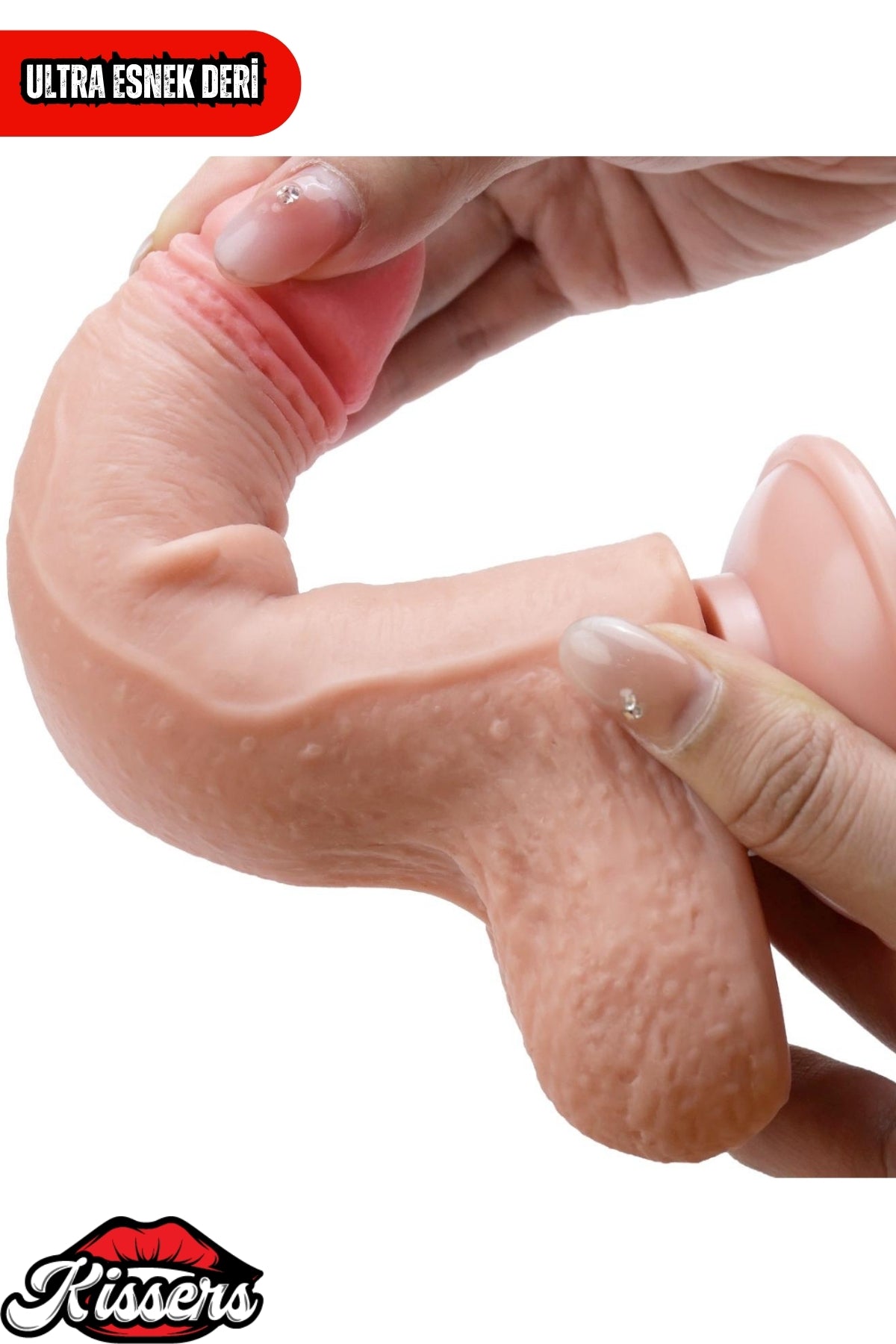 Kablolu Kumandalı Vantuzlu Güçlü Titreşimli Gerçekçi Yapay Penis Realistik Dokuda Dildo 24.5 cm