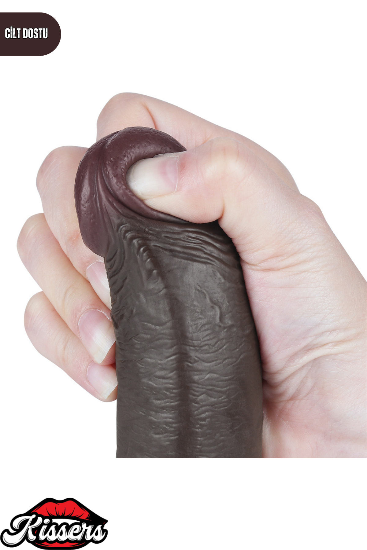 Lovetoy Ultra Realistik Hareketli Deri Çift Katmanlı Zenci Dildo Penis 22 cm