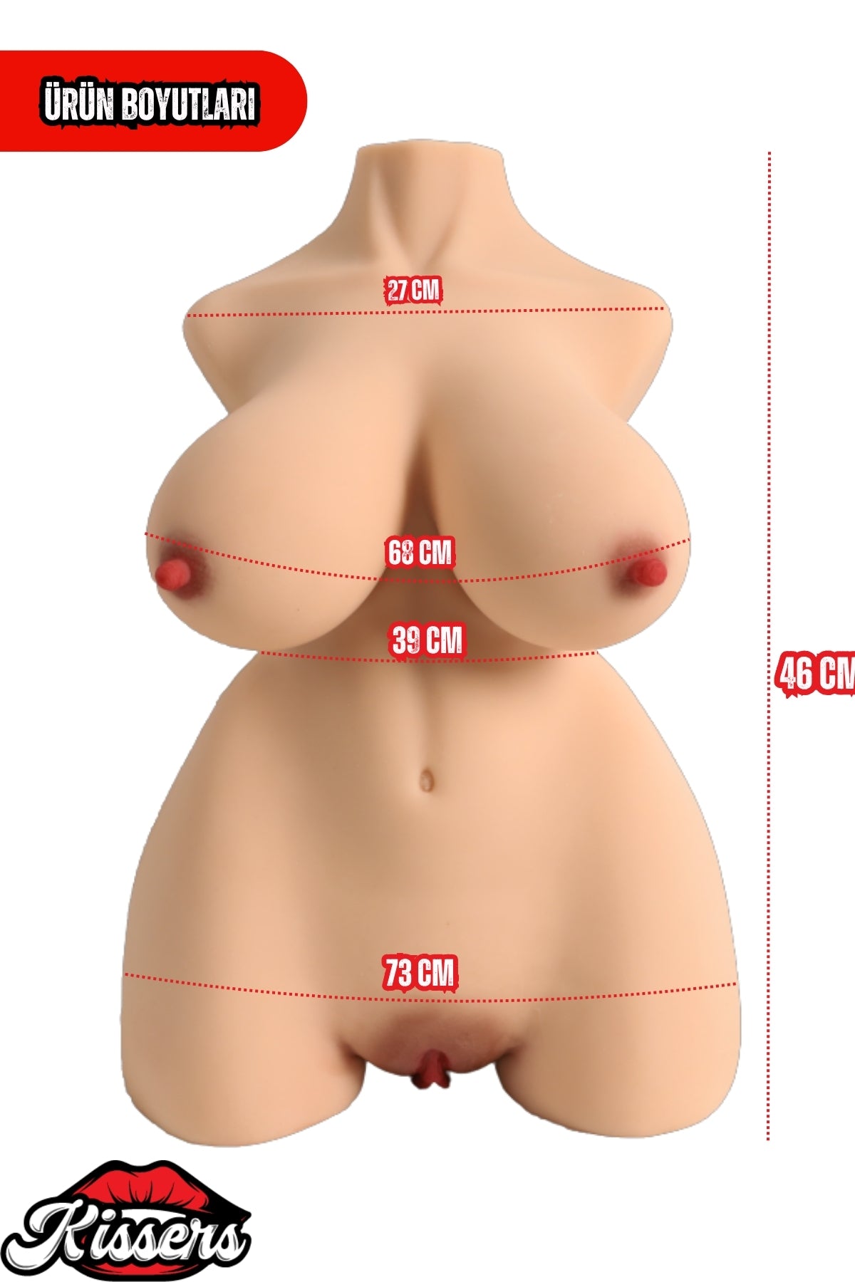 10 Farklı Titreşim Anal Vajinal Isıtmalı 10 Kg 46 cm Melez Sex Doll Realistik Manken