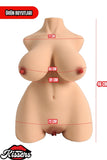 10 Farklı Titreşim Anal Vajinal Isıtmalı 10 Kg 46 cm Melez Sex Doll Realistik Manken