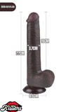 Lovetoy Ultra Realistik Hareketli Deri Çift Katmanlı Zenci Dildo Penis 22 cm