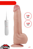Kablolu Kumandalı Vantuzlu Güçlü Titreşimli Gerçekçi Yapay Penis Realistik Dokuda Dildo 29 cm