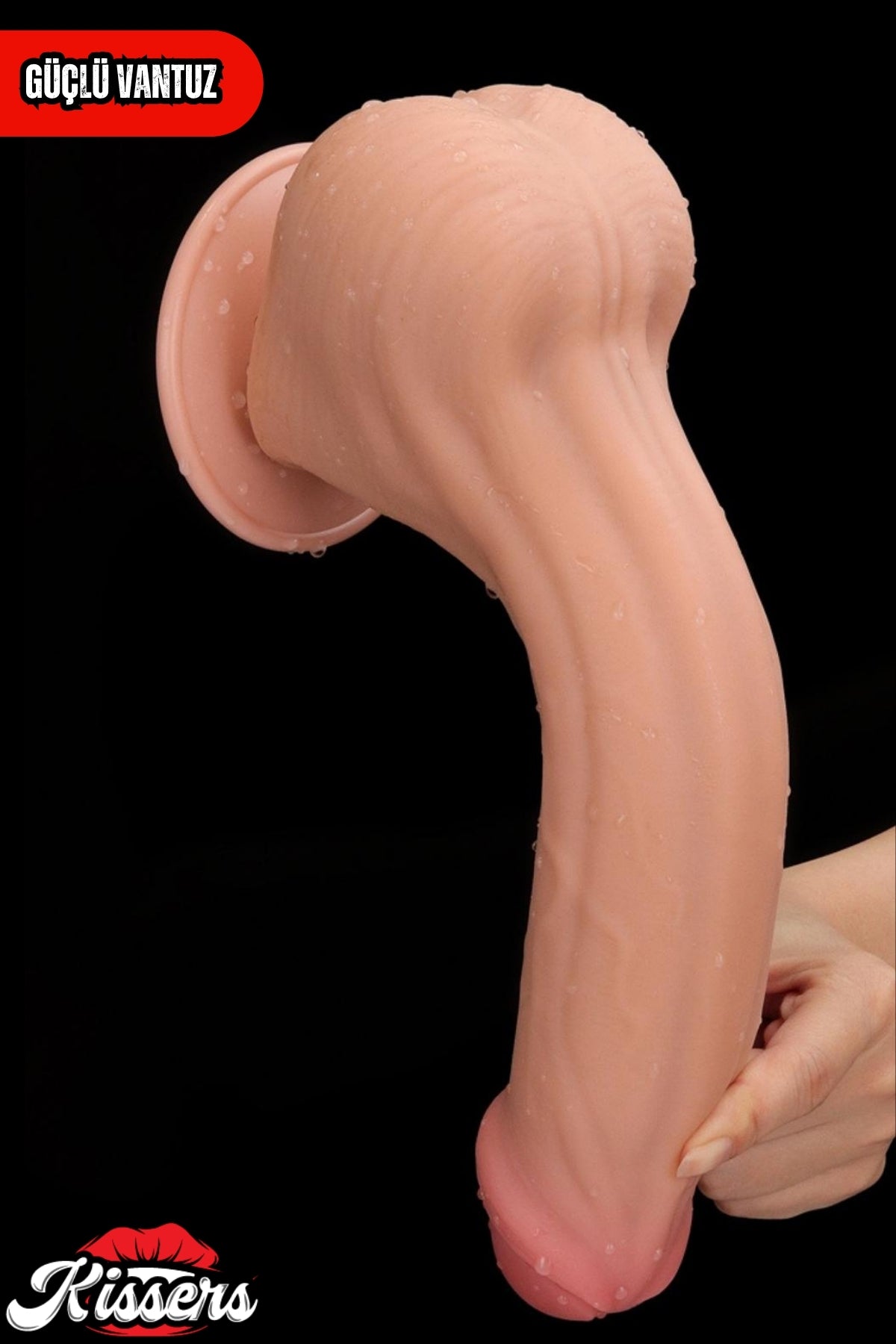 Kablolu Kumandalı Vantuzlu Güçlü Titreşimli Gerçekçi Yapay Penis Realistik Dokuda Dildo 29 cm