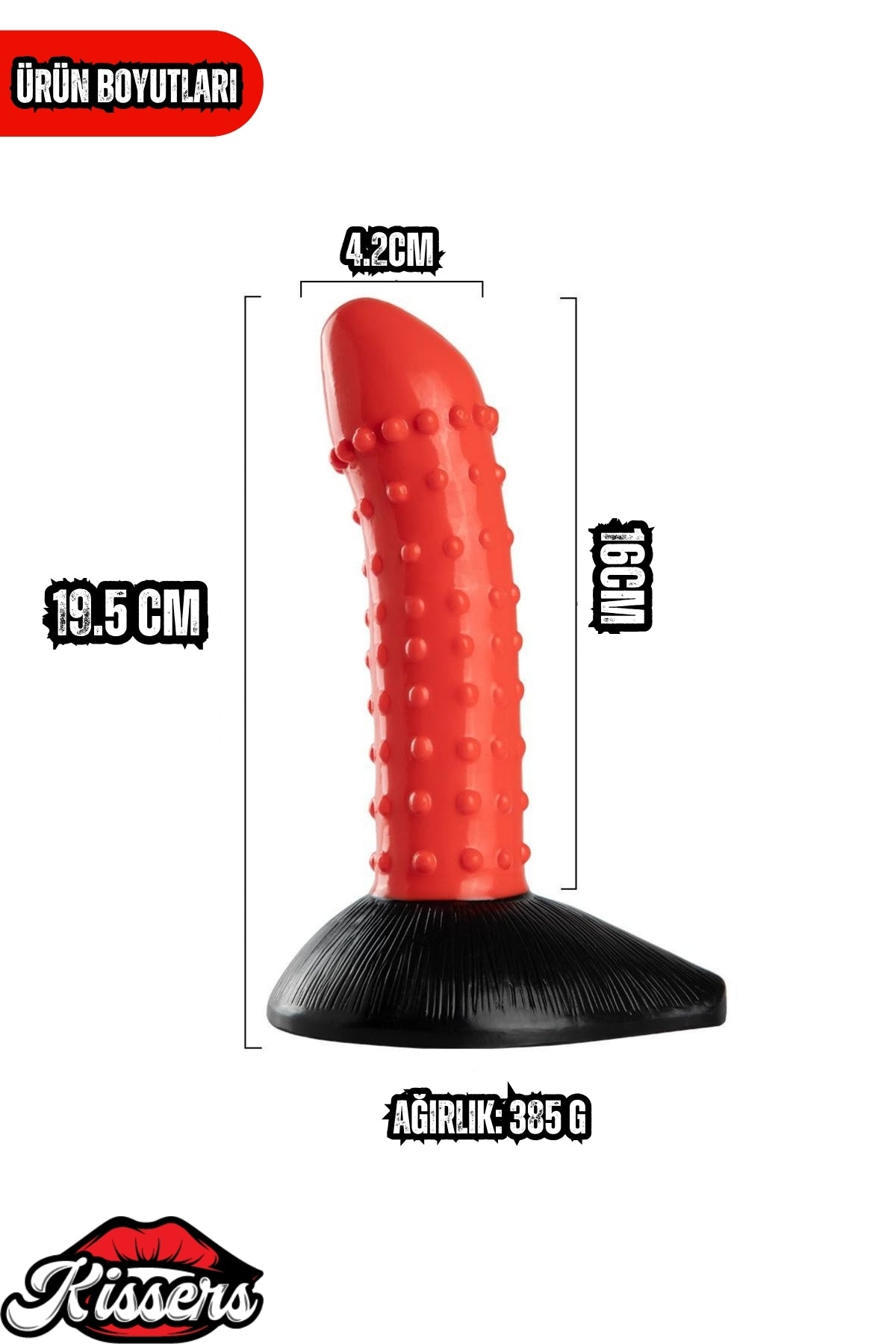 Ultra Gerçekçi Büyük Boy Realistik Kalın Monster Chimera Kırmızı Dildo Yapay Penis 21 cm