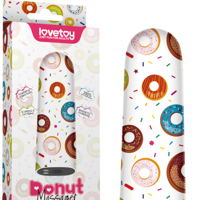 Lovetoy Donut Desenli Şarjlı Mini Vibratör Giyilebilir Güçlü Titreşimli Su Geçirmez Masaj Cihazı