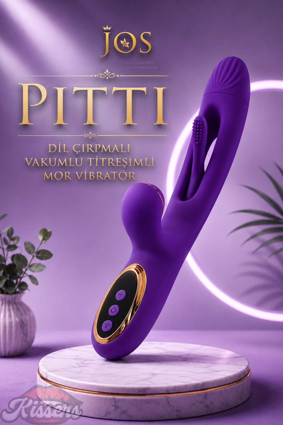 Jos Pıttı Dil Çırpmalı Vakumlu Titreşimli Mor Vibratör