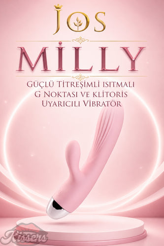 Jos Milly Güçlü Titreşimli Isıtmalı G Noktası ve Klitoris Uyarıcılı Vibratör