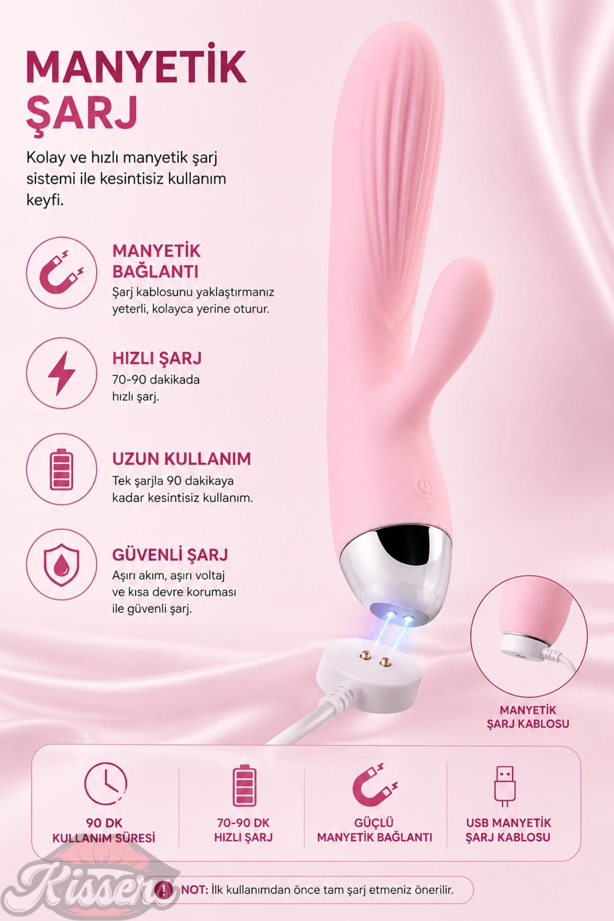 Jos Milly Güçlü Titreşimli Isıtmalı G Noktası ve Klitoris Uyarıcılı Vibratör