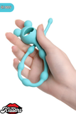 Froggy Zincir Şeklinde Silikon Anal Plug 27,5 cm Mint Mavi Uzun Tasarım