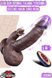 Uzaktan Kumandalı İleri Geri Hareketli Dil Yalama Modlu Isıtmalı Dildo Penis 23 Cm