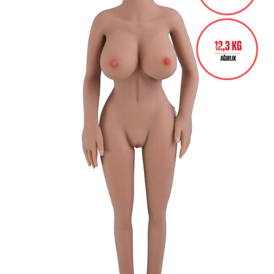 Sesli Titreşim Usb Şarjlı Anal Vajinal Isıtmalı 12.3 Kg 100 cm Beyaz Ten Sex Doll Realistik Manken