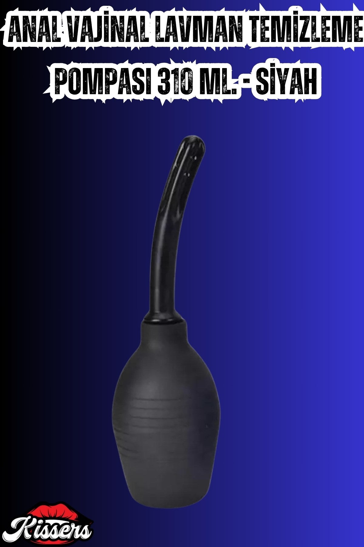 Cinsel Oyuncak Anal Vajinal Lavman Silikon Temizleme Pompası 350 Ml Siyah