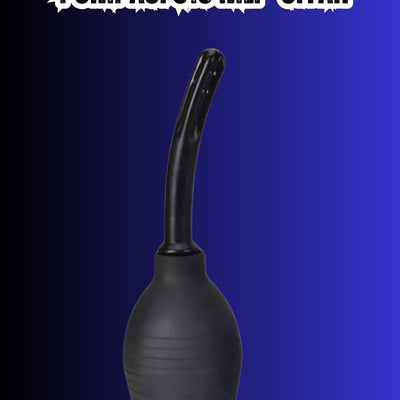Cinsel Oyuncak Anal Vajinal Lavman Silikon Temizleme Pompası 350 Ml Siyah