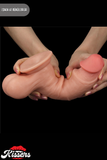 Lovetoy Ultra Realistik Hareketli Deri Çift Katmanlı Tek Renk Dildo Penis 18.5 cm