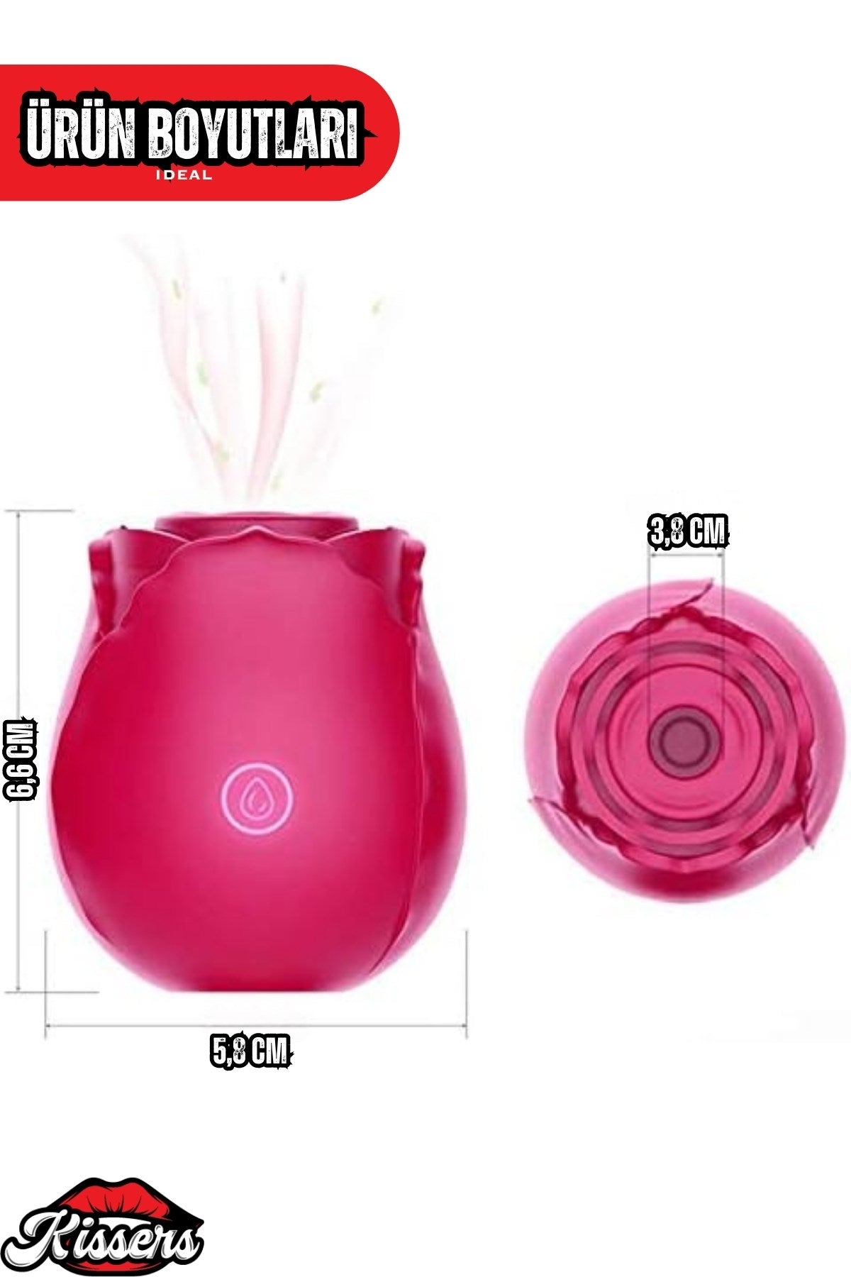Gül Rose Tasarımlı Klitoris Titreşimli Emişli Şarjlı Soft Silikon Vakumlu Vibratör