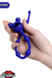 Froggy Zincir Şeklinde Silikon Anal Plug 27,5 cm Mavi Uzun Minyatür Tasarım