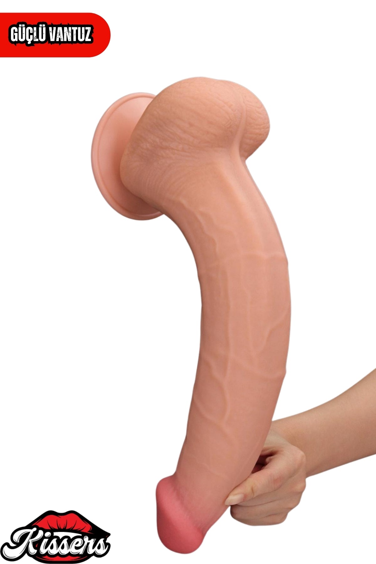 Kablolu Kumandalı Vantuzlu Güçlü Titreşimli Kayar Deri Penis Skin 35 cm