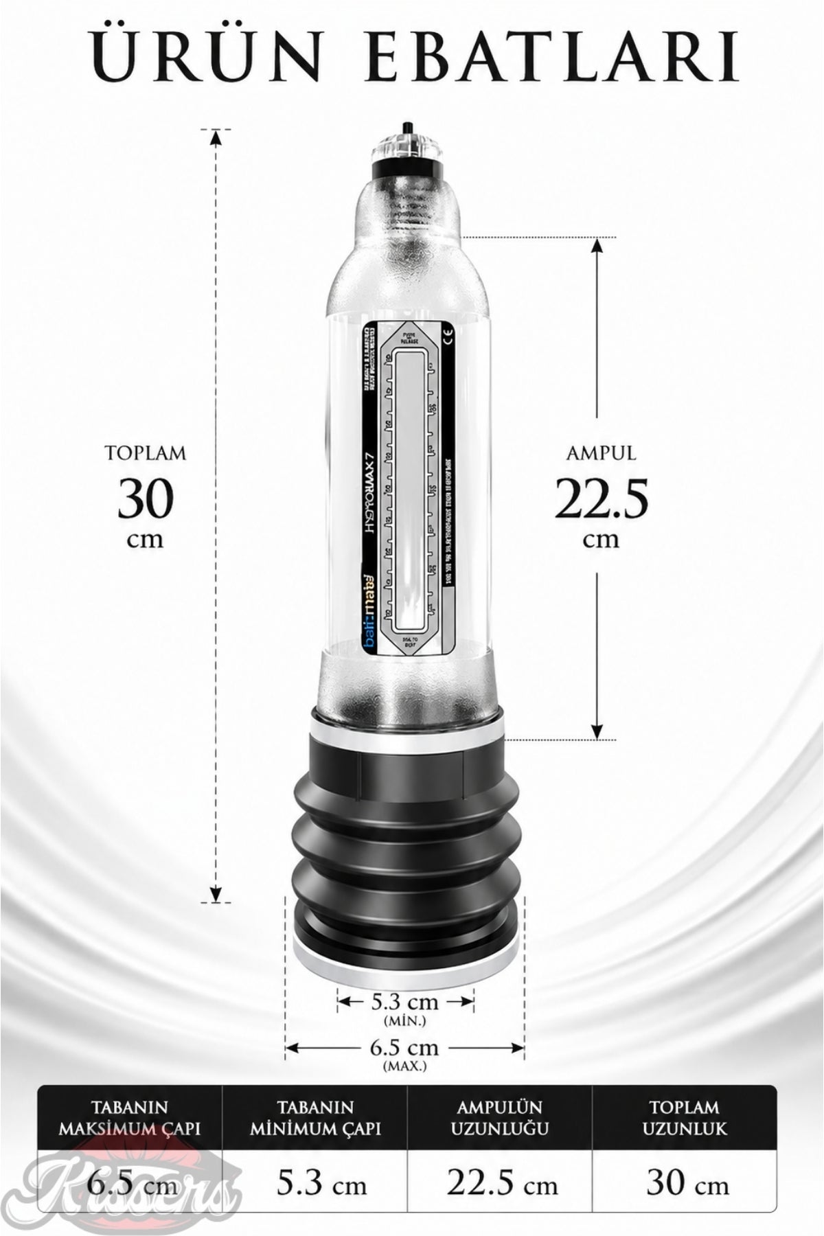 Bathmate Etkili Ultra Güçlü Hidroponik Hydromax 7 Penis Pompası