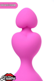 Loverty Vantuzlu Kalpli Silikon Anal Plug 8 cm Pembe Boğumlu Tasarım