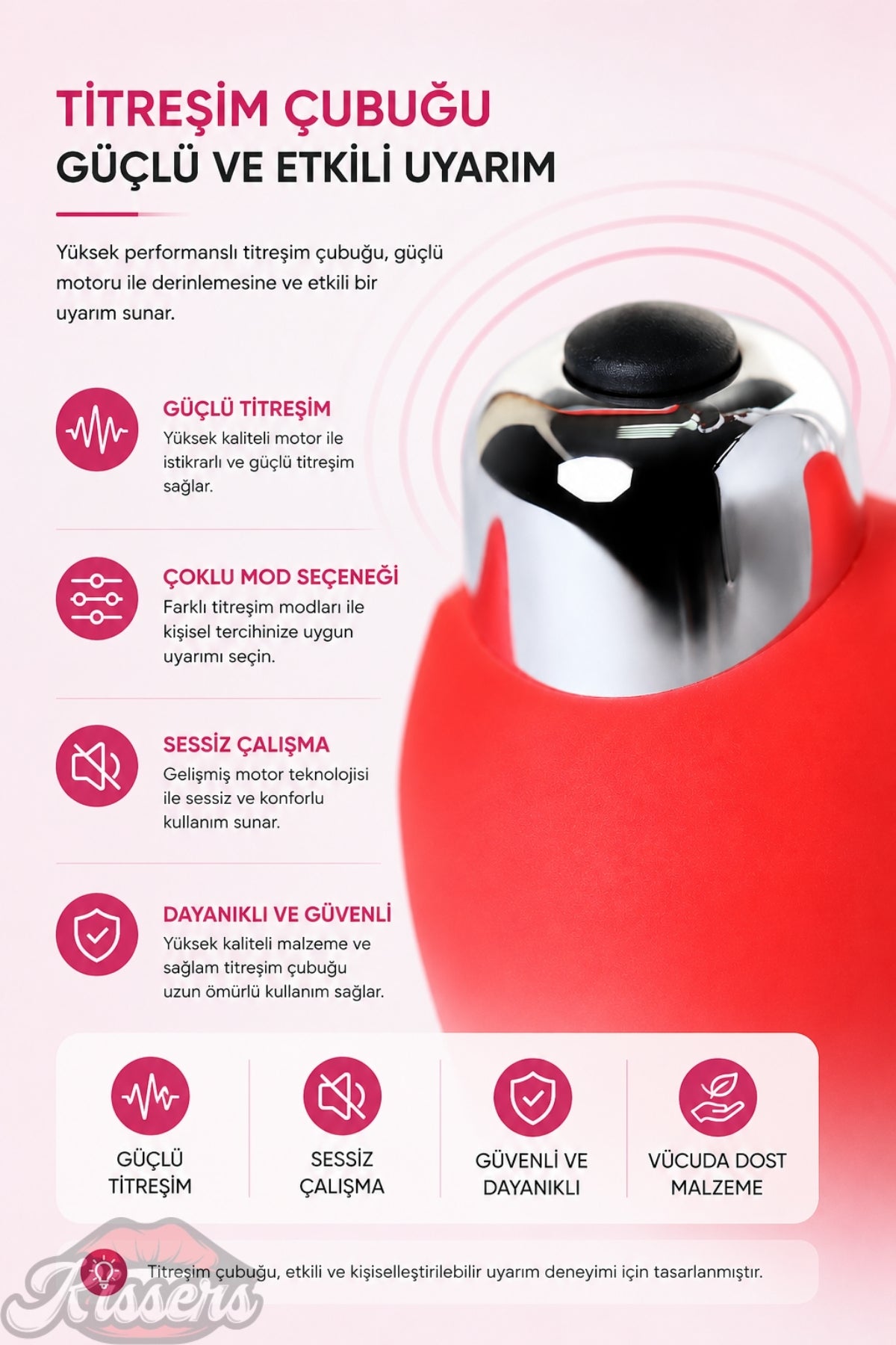 Jos Devil Güçlü Titreşimli Şeklinde Çıkarılabilir Mini Vibratörlü Penis Halkesı