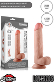 Lovetoy Ultra Realistik Hareketli Deri Çift Katmanlı Tek Renk Dildo Penis 23.5 cm
