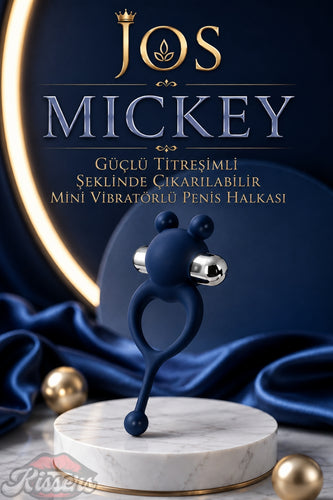 Jos Micket Güçlü Titreşimli Şeklinde Çıkarılabilir Mini Vibratörlü Penis Halkası
