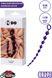 Grape Zincir Şeklinde Silikon Anal Plug 35 cm Mor Tutamaçlı Kademeli Tasarım