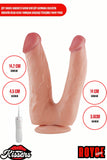 Çift Taraflı Hareketli Kayar deri Çift Katmanlı Realistik Vibratör Dildo Ultra Yumuşak Gerçekçi Titreşimli Yapay Penis