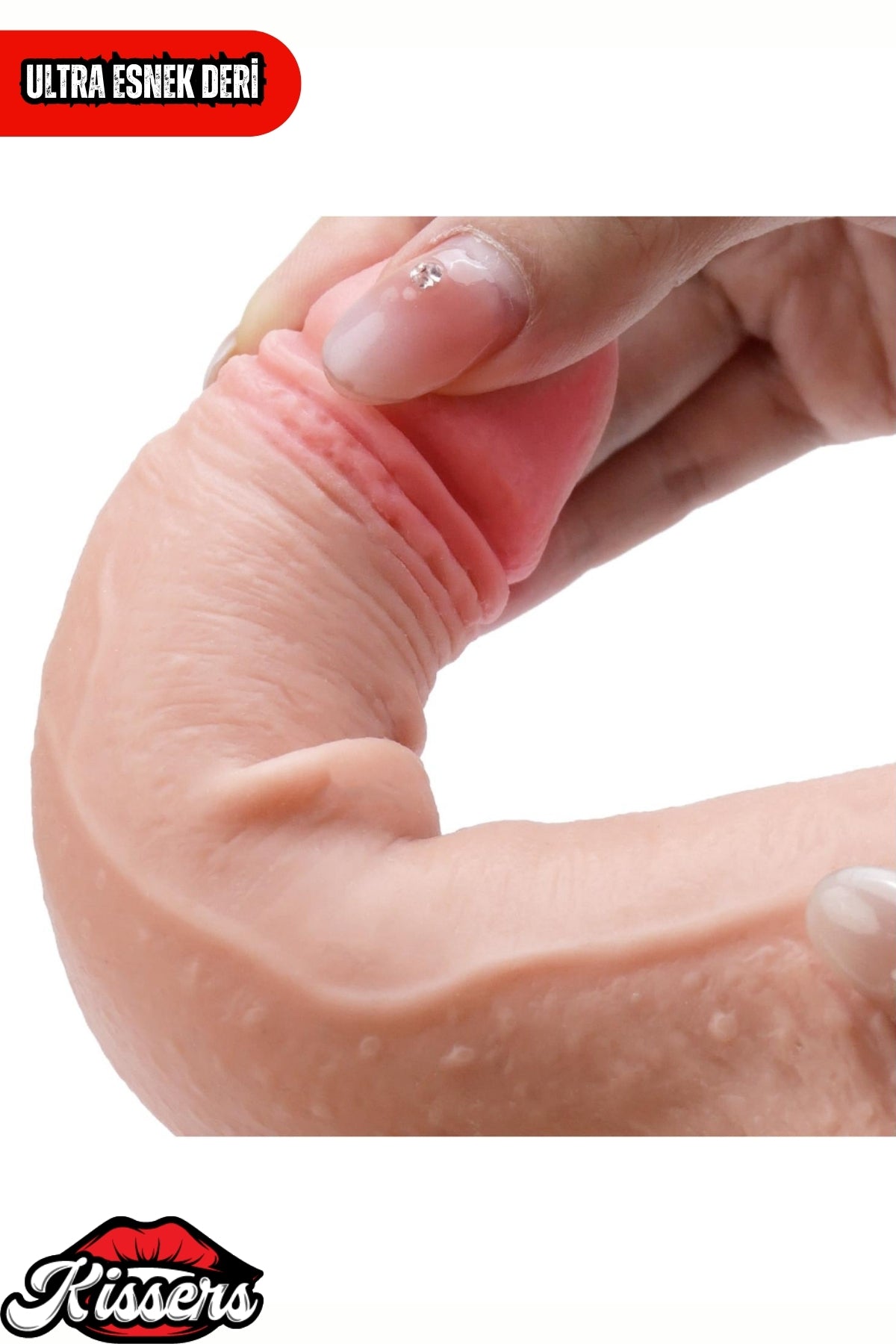 Çift Taraflı Hareketli Kayar deri Çift Katmanlı Realistik Vibratör Dildo Ultra Yumuşak Gerçekçi Titreşimli Yapay Penis