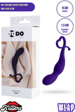 Wlap Kavisli Esnek Silikon Anal Plug 16 cm Mor Kalp Tabanlı Medikal Silikon