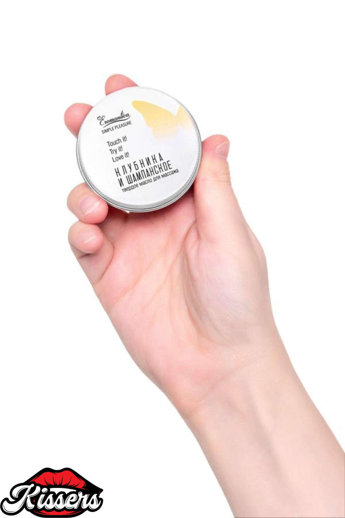 Kissers Eromantica Çilekli Şampanya Aromalı Katı Masaj Yağı 20 Gr