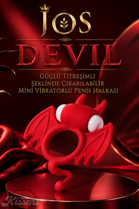 Jos Devil Güçlü Titreşimli Şeklinde Çıkarılabilir Mini Vibratörlü Penis Halkası