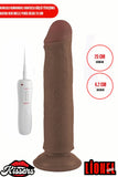 Kablolu Kumandalı Vantuzlu Güç Titreşimli Kayar Deri Melez Penis Dildo 20 cm
