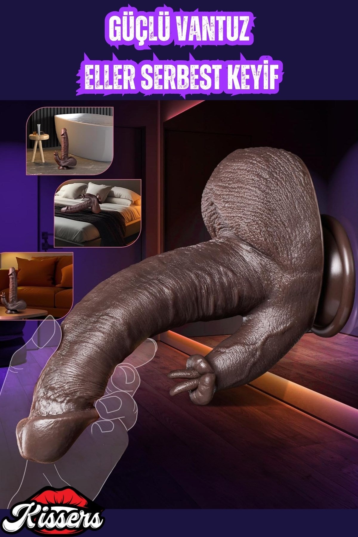 Uzaktan Kumandalı İleri Geri Hareketli Dil Yalama Modlu Isıtmalı Dildo Penis 23 Cm