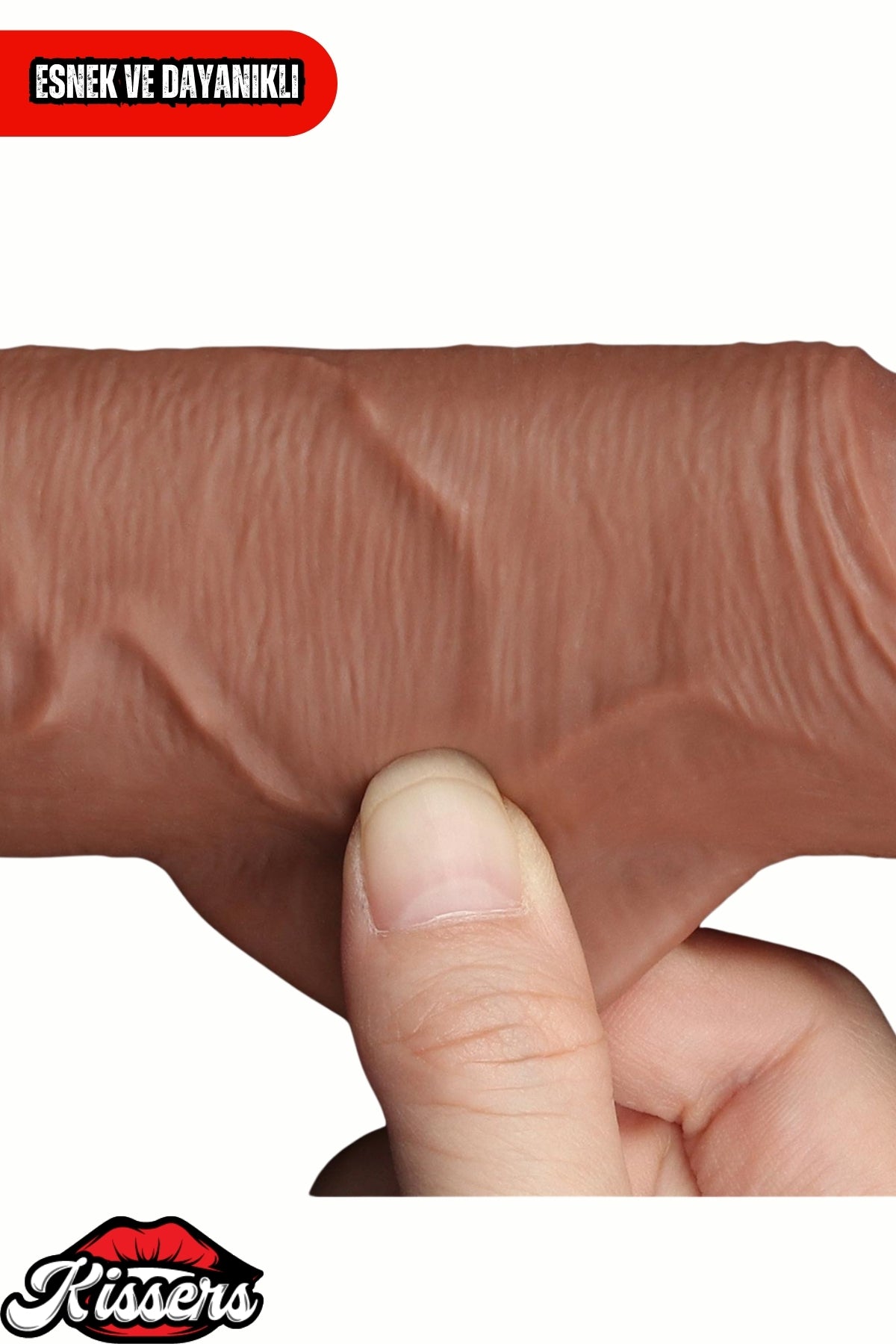 Kablolu Kumandalı Vantuzlu Güç Titreşimli Kayar Deri Melez Penis Dildo 20 cm