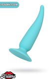Sarru Vantuzlu Silikon Anal Plug 12,5 cm Mint Mavi Sivri Uçlu Tasarım
