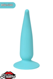 Sarru Vantuzlu Silikon Anal Plug 12,5 cm Mint Mavi Sivri Uçlu Tasarım