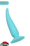 Sarru Vantuzlu Silikon Anal Plug 12,5 cm Mint Mavi Sivri Uçlu Tasarım