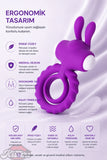 Jos Bunny Güçlü Titreşimli Şeklinde Çıkarılabilir Mini Vibratörlü Penis Halkası